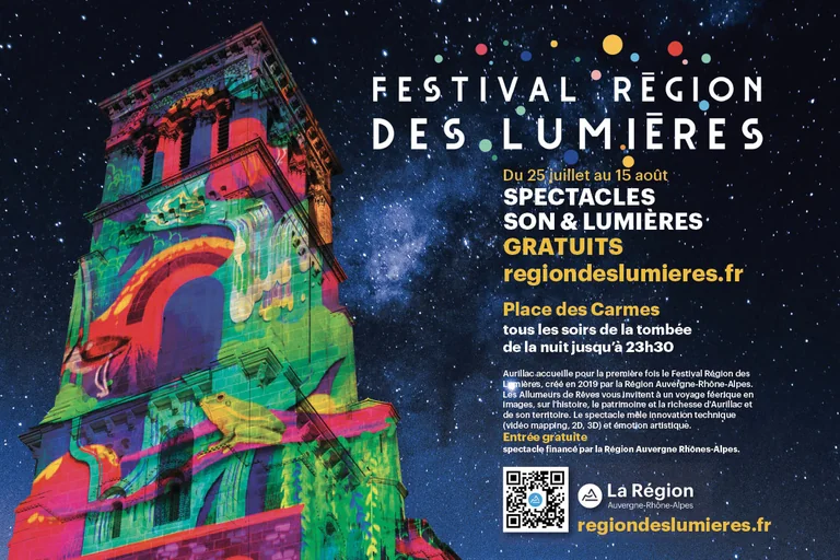Festival Région des Lumières à Aurillac : 22 soirées gratuites