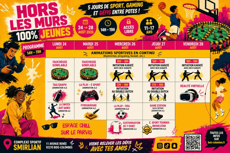 Bois-Colombes: animations sportives gratuites du 24 au 28 août
