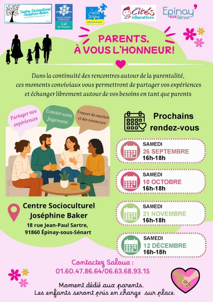 « Parents, à vous l’honneur » : gratuit à Épinay le 12 décembre